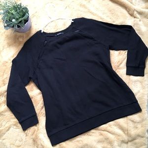 ✨F21 Black Mesh Sweatshirt